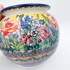 Vase 6”.  Handmade Polish pottery.  UNIKAT Copper Rose Meadow Design