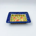 5" Bowl/Petite Soap Dish.  Handmade Polish pottery.  UNIKAT Spring Breeze