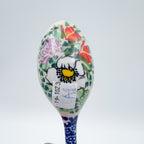 Spoon Lg 8”.  Handmade Polish pottery. UNIKAT Flower Patch