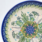 7.5” Plate.  Hand crafted Polish pottery stoneware: UNIKAT Ducks on the Run