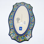 UNIKAT Garden Poppy Cezar platter, bottom view showing full scalloped shape and stamp