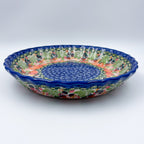 9.6” Pie Baker Handmade in Poland.  UNIKAT Hedgehog and Pumpkins Design
