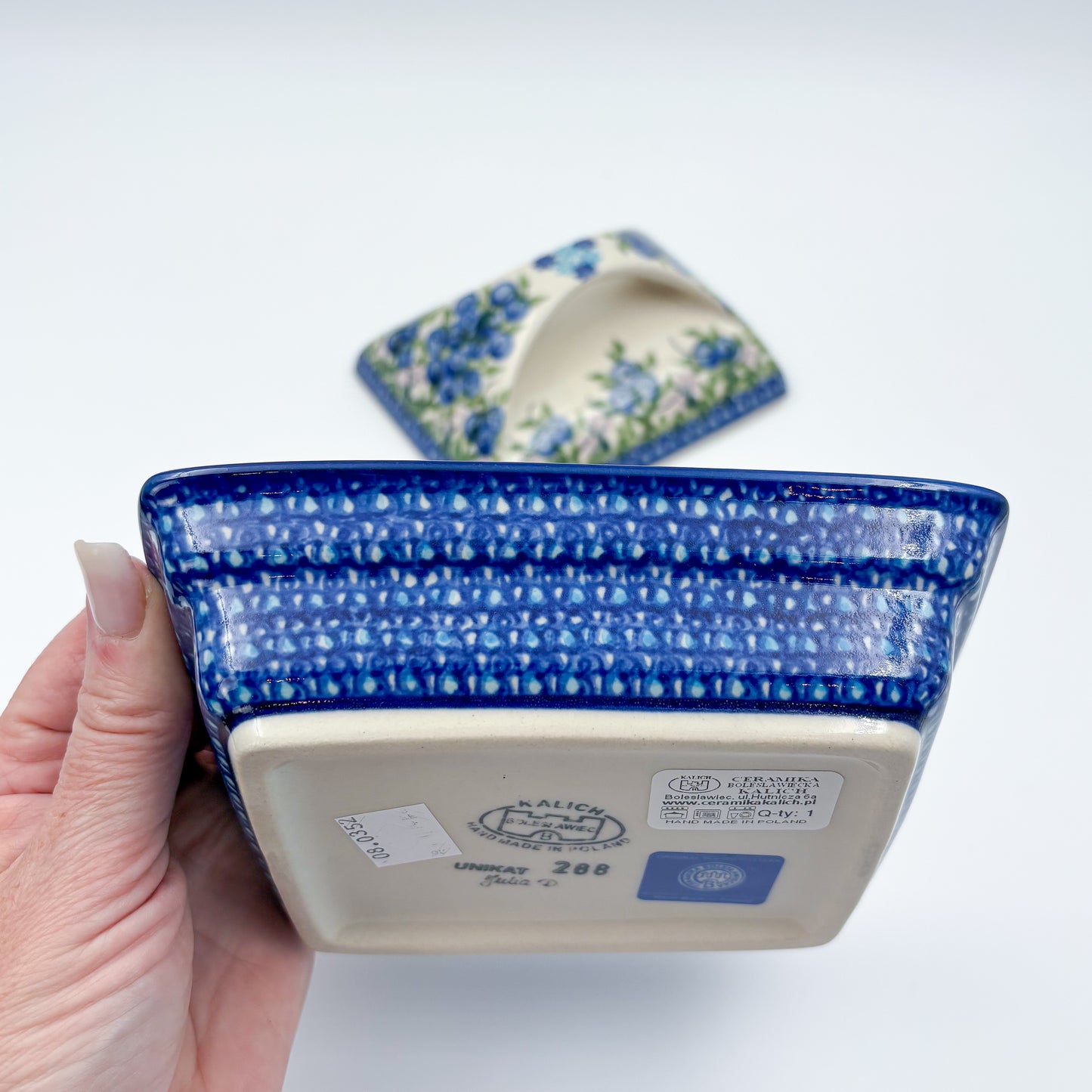 Butter Dish Deep: UNIKAT Blueberry