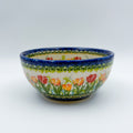 Wild Tulips bowl on white background, front view