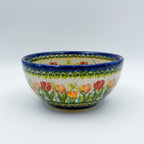 Wild Tulips bowl on white background, front view
