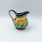 5 oz Allegro Creamer.  Handcrafted in Poland. UNIKAT Tulip Fields