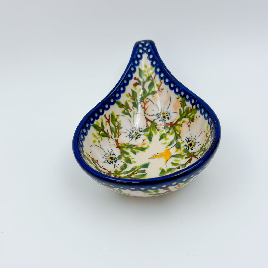 Spoon Stand.  Handmade Polish pottery.  UNIKAT Alpine Poppy