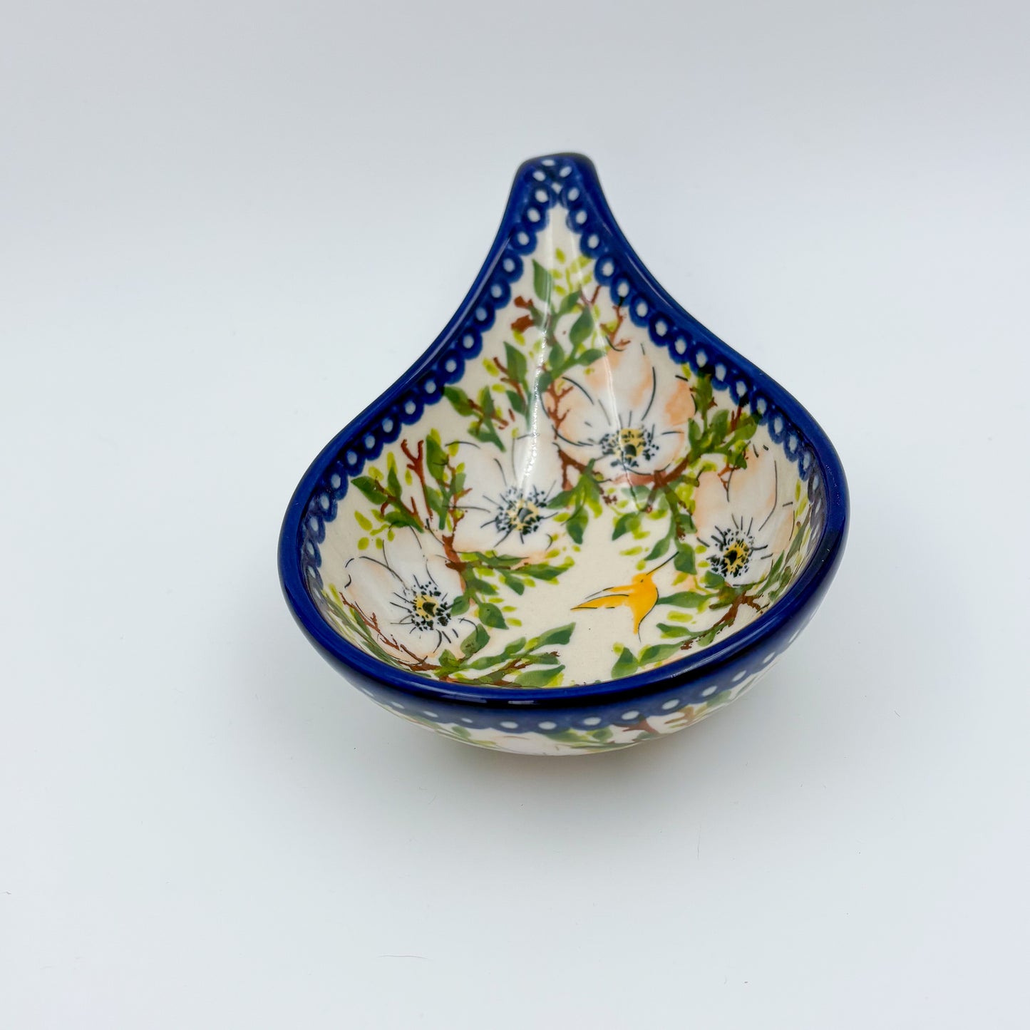 Spoon Stand.  Handmade Polish pottery.  UNIKAT Alpine Poppy