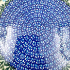 10" Bowl with Handles.  Hand crafted Polish pottery stoneware:  UNIKAT Red Berry Pattern