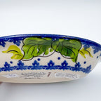 7" Oval Milano Platter  Hand crafted Polish pottery stoneware: UNIKAT Monarch Design