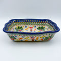 8” Rectangular Fala Baker.  Handmade in Poland.  UNIKAT Candyland