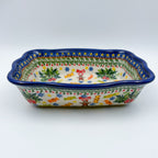 8” Rectangular Fala Baker.  Handmade in Poland.  UNIKAT Candyland