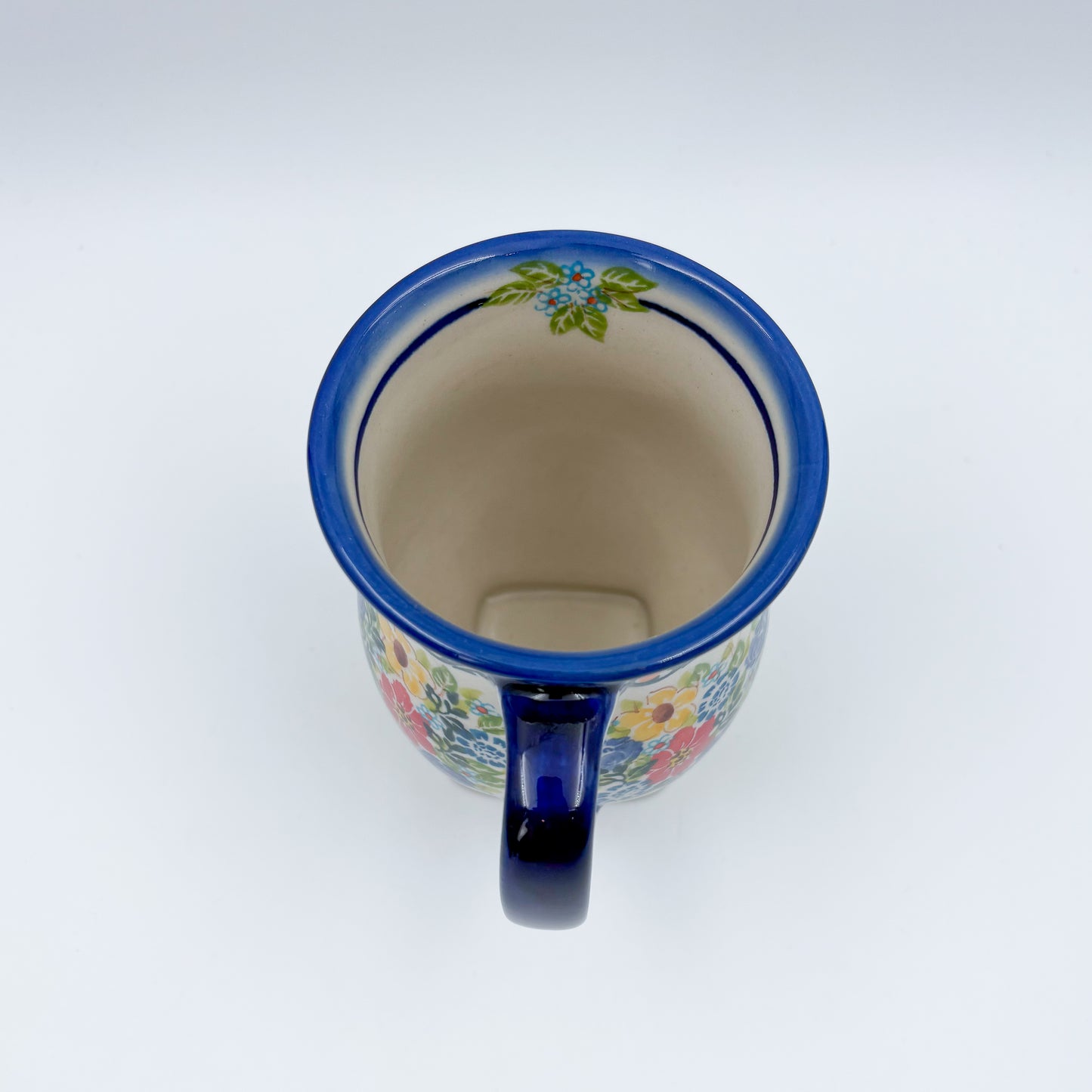 Tulip Mug 10oz. Handcrafted Polish pottery stoneware:  UNIKAT Garden Party