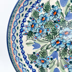 11” Plate.  Hand crafted Polish pottery stoneware: UNIKAT Evangeline Design