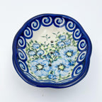 5” blue floral soap dish is a handmade by talented Polish artisans.