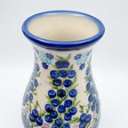 Vase 9”. Handmade Polish pottery.  UNIKAT Blueberry