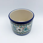 Utensil Jar 5”.  Handmade Polish pottery.  UNIKAT Solstice Bloom