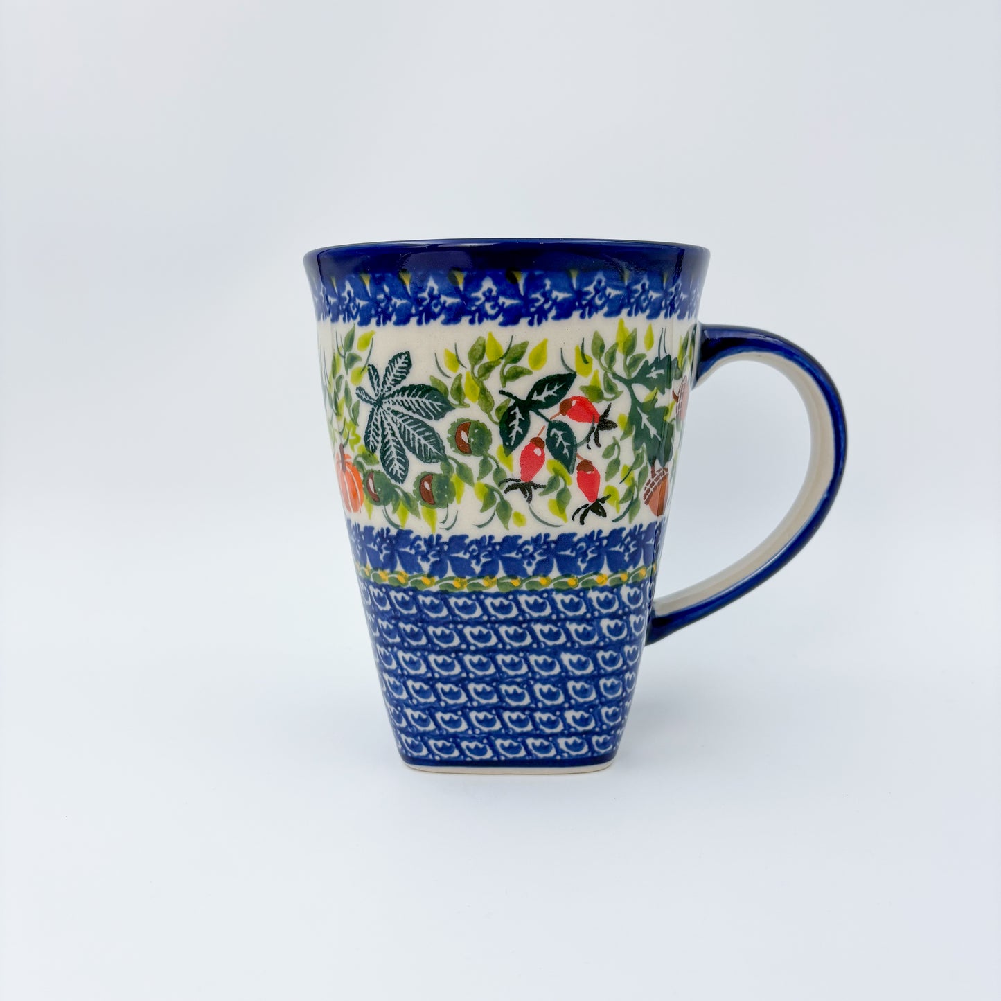 Mug XL 18oz. Handcrafted Polish pottery stoneware:  UNIKAT Harvest Fields