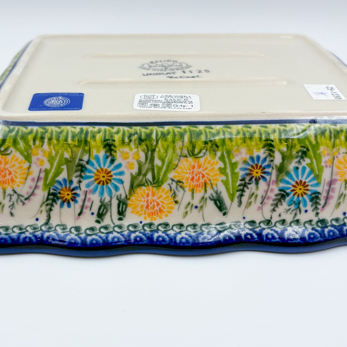 11.6" Baker Ada with Handles. Handmade in Poland.  UNIKAT Songbird Garden Design