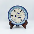 7.56” Dessert Puppy Plate.  Handmade Polish pottery.   Puppy Pleasure Design