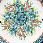 7.5” Plate.  Hand crafted Polish pottery stoneware: UNIKAT Strawberry Fields