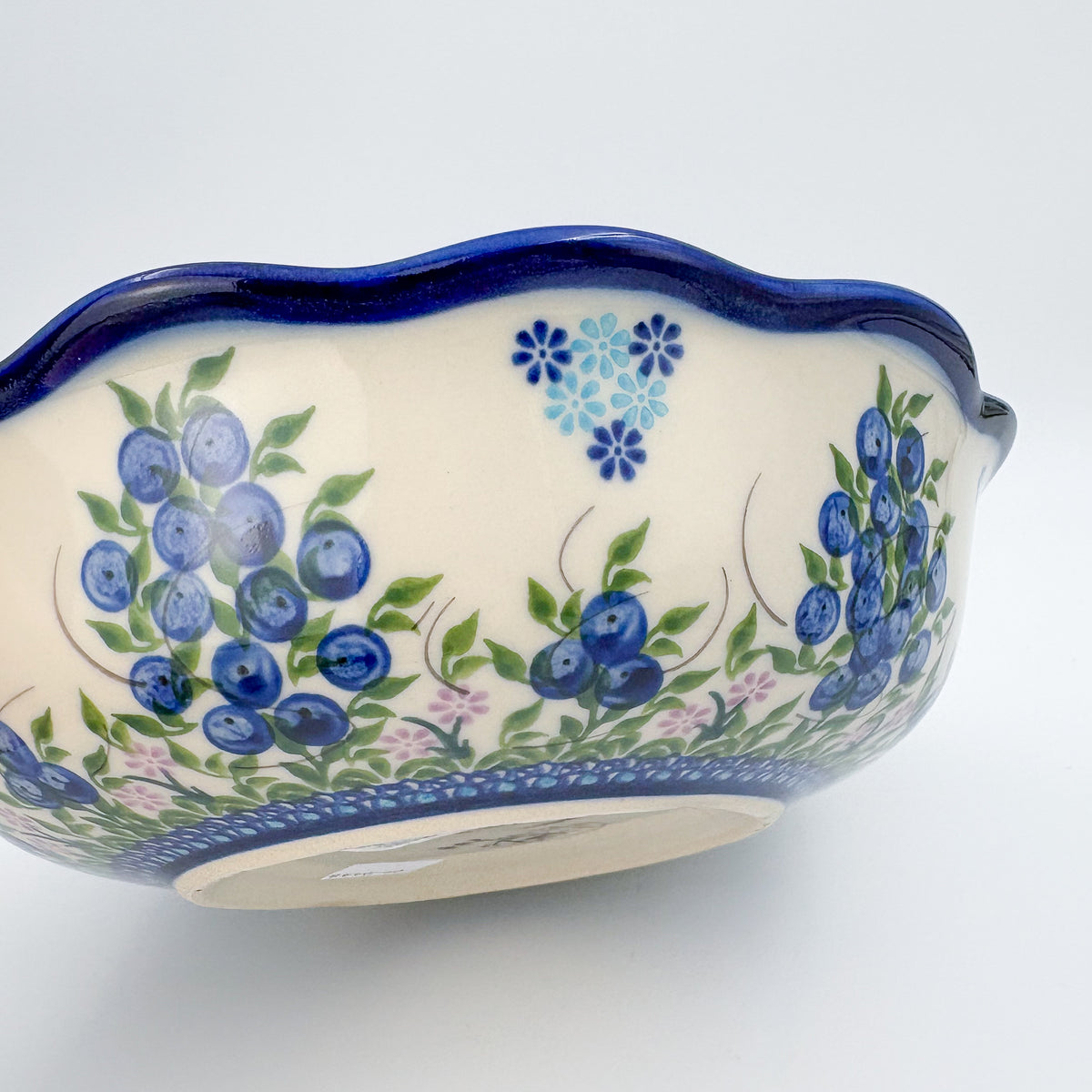 Close-up of exterior blueberry clusters on Blueberry Kora bowl