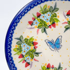 10.2” Plate.  Hand crafted Polish pottery stoneware: UNIKAT Berry Patch