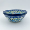 Windswept Blues bowl on white background, front view
