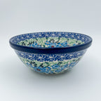 Windswept Blues bowl on white background, front view