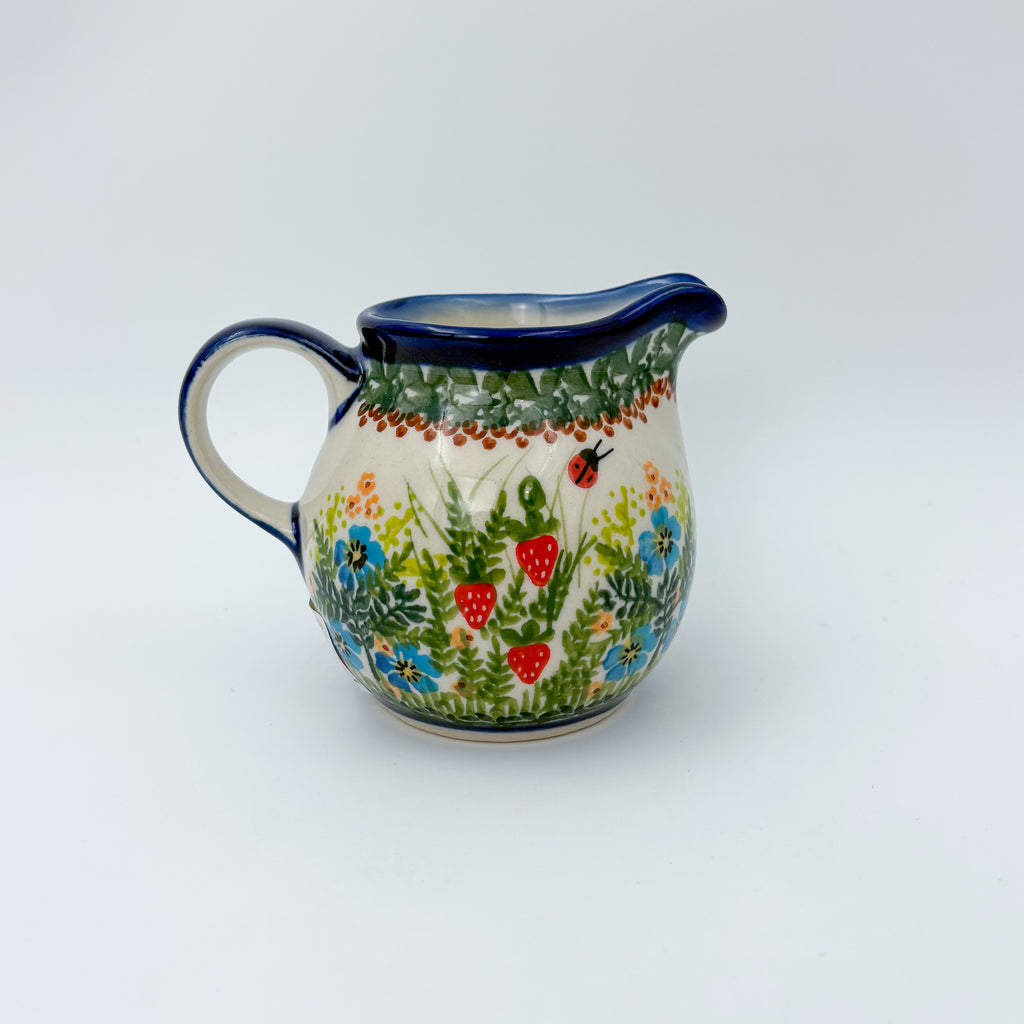 6 oz Kubus Creamer.  UNIKAT Strawberry Fields