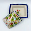 Butter Dish Deep: UNIKAT Summer Strawberries Design
