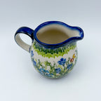 6 oz Kubus Creamer. Handcrafted in Poland UNIKAT Bluebell Meadow