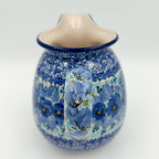 3.5 Cup Pitcher.  Hand painted Polish pottery stoneware.  UNIKAT Deep Winter