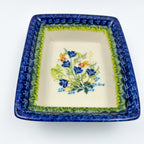 Butter Dish Deep: UNIKAT Bluebell Meadow