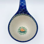 16 oz Bowl/Mug with Loop-Handle.  Hand crafted Polish pottery stoneware: UNIKAT Poppy Bunch Design