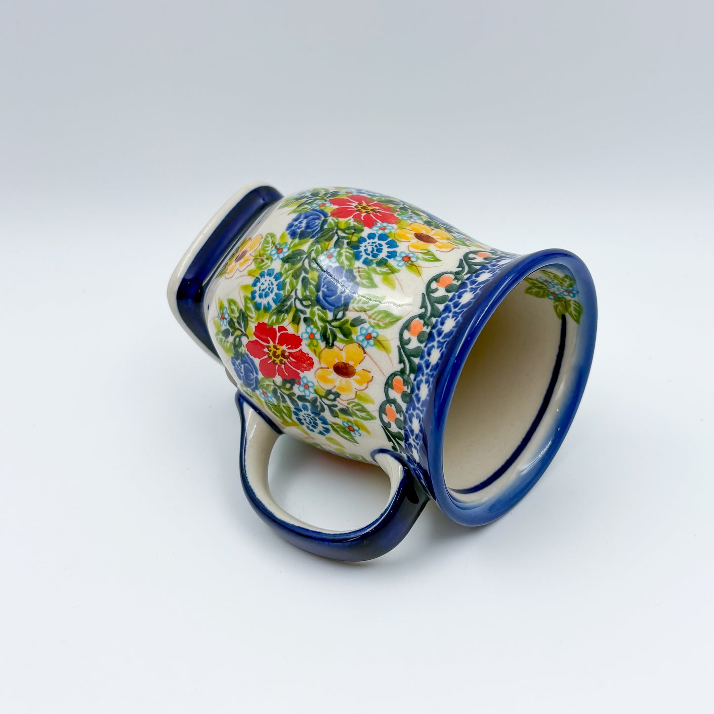 Tulip Mug 10oz. Handcrafted Polish pottery stoneware:  UNIKAT Garden Party