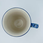 Bistro Mug 17 oz. Handcrafted Polish pottery stoneware:  UNIKAT Deep Winter Design