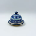 4" Butter Dish Handcrafted in Poland: UNIKAT Deep Winter Design