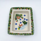 Butter Dish Deep: Hand crafted Polish pottery stoneware: UNIKAT Reindeer Bliss