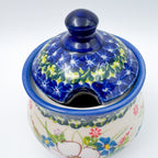 Sugar Bowl Iza. Handmade in Poland UNIKAT Pink Ruffle