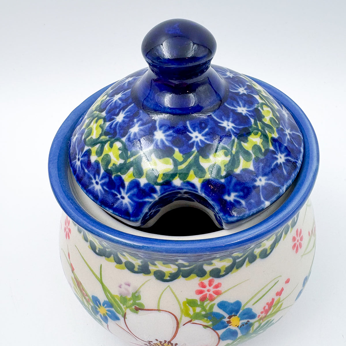 Sugar Bowl Iza. Handmade in Poland UNIKAT Pink Ruffle