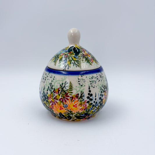 6oz. Sugar Bowl.  UNIKAT Wild Fern Bouquet Design