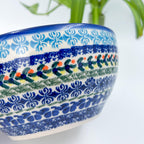 6.” Farm Bowl in the UNIKAT Butterfly Flor-de-lis pattern