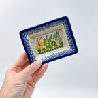 5" Bowl/Petite Soap Dish.  Handmade Polish pottery.  UNIKAT Wild Garden Design