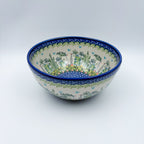 8”  Bowl.  Hand crafted Polish pottery stoneware: UNIKAT Ducks on the Run