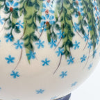 37 oz. Pitcher.  Hand painted Polish pottery stoneware UNIKAT Whispering Ferns