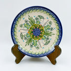 7.5” Plate.  Hand crafted Polish pottery stoneware: UNIKAT Ducks on the Run