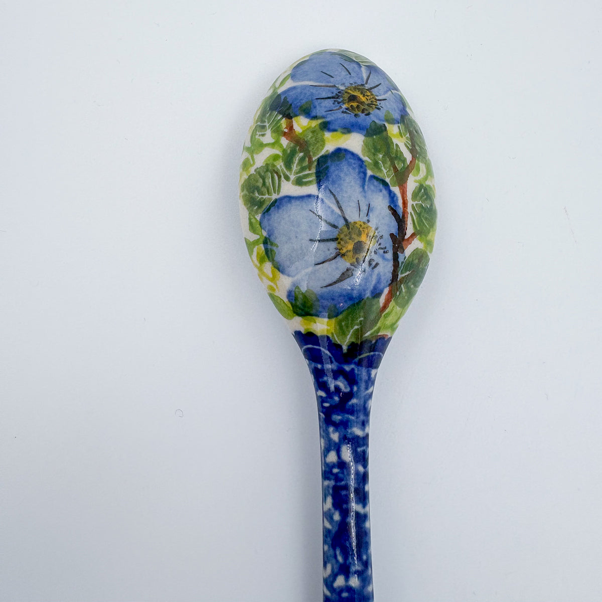 Spoon Lg 8”.  Handmade Polish pottery. UNIKAT - Style 2
