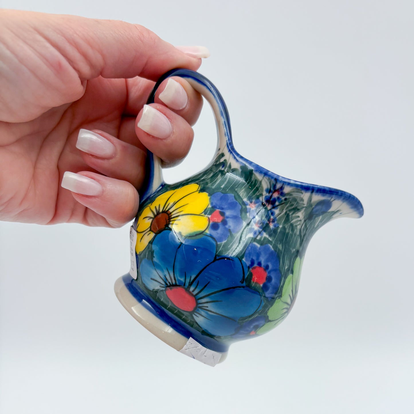 5 oz Allegro Creamer.  UNIKAT Forget Me Not Pansy