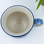 Top-down view into Deep Winter bubble mug showing cream interior